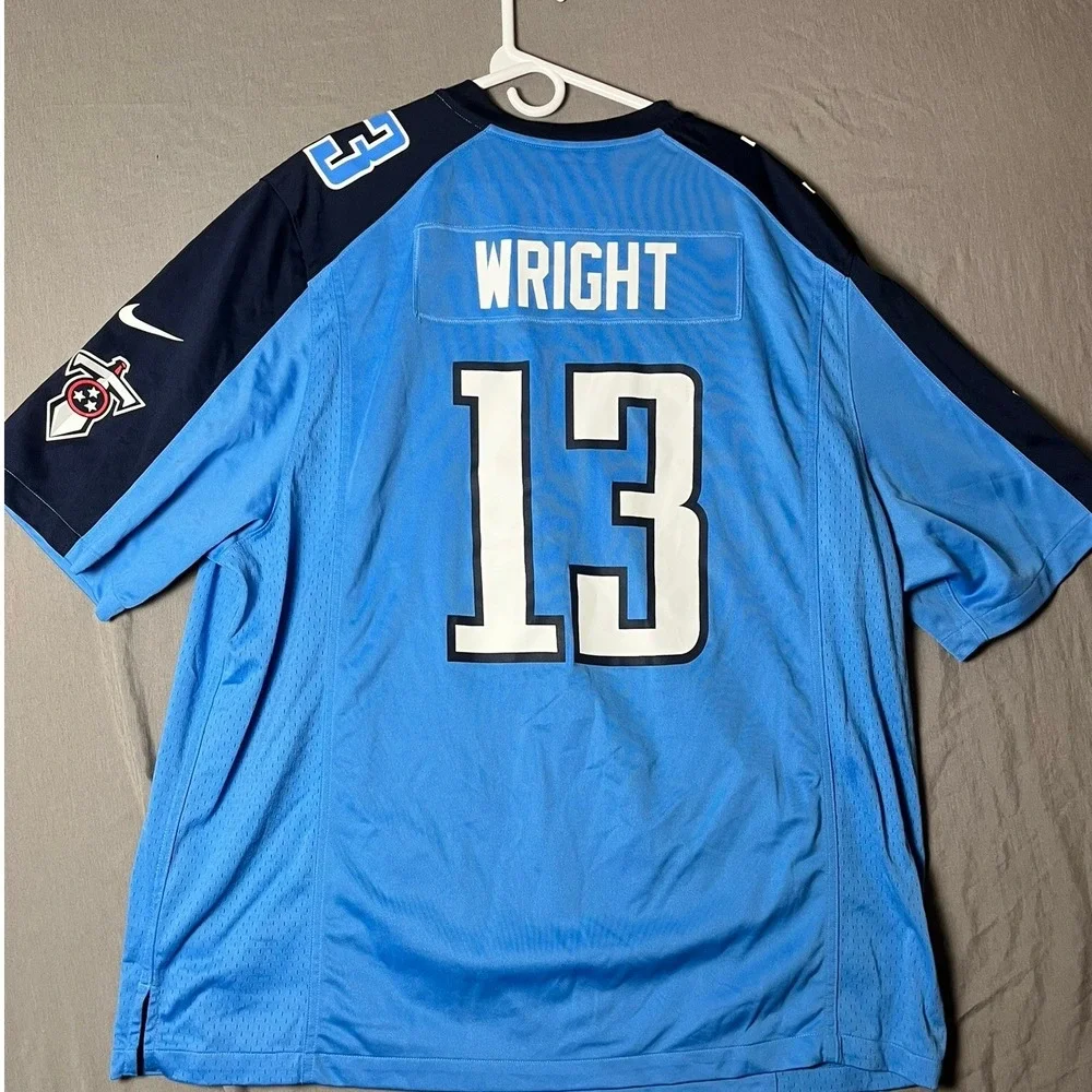 Tennessee Titans Nike Jersey Mens 3XL Wright Blue NFL Football GUC
